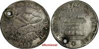 Bolivia 2 soles BOLIVIA Silver Proclamations 1853 Mint building Mountains Burnett-55C(6) -
