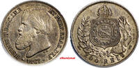 Brazil 200 Reis 1867 Brazil Pedro II Silver 1867  XF+ Condition Toned KM... 34,36 EUR  zzgl. 12,88 EUR Versand