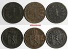 Bronze Norway Oscar II  LOT OF 3 COINS 1877 1 Ore BETTER DATE KM# 352 (17 014) Uncertified
