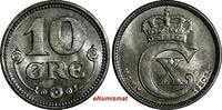 Denmark Christian X 1920 HCN; GJ 10 Ore UNC KM# 818.2a (15 015) unz