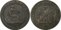 Spain 5 Centimos SPAIN Provisional Government Copper 1870 OM KM#662 (21 154) -