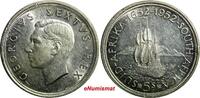 South Africa 5 Shillings SOUTH AFRICA Silver 1952 Founding of Capetown 38.8mm.1 YEAR KM41(6) -