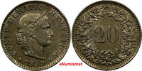 Switzerland 20 Rappen 1939 Switzerland 1939 B  First Year for Type KEY D... 8,59 EUR  zzgl. 12,88 EUR Versand