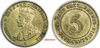  5 Cents 1918 Straits Settlements George V Silver 1918  Toning KM# 31 (4... 25,77 EUR  zzgl. 12,88 EUR Versand