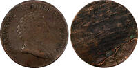 1 Skilling Sweden Carl XIV Johan  Split Flan MINT ERROR SCARCE KM# 642 (850) Uncertified