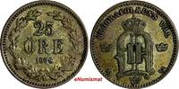 SWEDEN Oscar II Silver 1876 ST 25 Ore KM# 738 (15 572) Uncertified