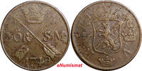 SWEDEN Frederick I 1749 2 Ore,S.M Low Mintage:313,000 Avesta Mint. KM#437 (516) Uncertified