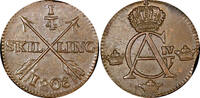1/4 Skilling SWEDEN Gustaf IV Adolf Copper 1808  Avesta mint AU KM# 564 (21 025)