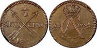 1/4 Skilling SWEDEN Gustav IV Adolf Copper 1803  aUNC KM# 564 (21 400)