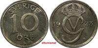 10 Öre Sweden Gustaf V Nickel-Bronze 1923 W  GEM BU KM# 795 (11 305) Uncertified