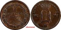 1/6 Skilling Sweden Oscar 1855  Last Year Type Ch. UNC. Rainbow Toned KM# 656 (1) unz
