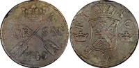 Sweden Frederick I 1749 2 Ore, S.M.Low Mintage-313,000 Better Details KM# 437(4) Uncertified
