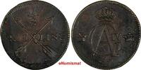 1/2 Skilling Sweden Gustaf IV 1802  Overstruck on 1 Ore 1730-1769 KM# 565 (294) Uncertified