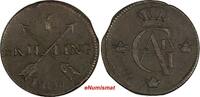1 SKILLING SWEDEN 1805  OVERSTRUCK ON 2 ORE S.M. 1767 / FULL DATE KM#566 (17 304) Uncertified