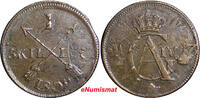 1 SKILLING SWEDEN COPPER 1802  OVERSTRUCK ON 2 ORE S.M. 1743-1768 KM#566 (2435) Uncertified