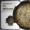 Latvia 1 Lats 1924 Latvia Silver 1924  NGC MS63 NICE RAINBOW TONING SCAR... 81,59 EUR  zzgl. 12,88 EUR Versand