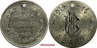 Russian Federation TOKEN RUSSIAN NICHOLAS II SILVER 1915 20 KOP.  1914-1916-SIBIRIEN  (10 928) Uncertified