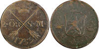 SWEDEN COPPER Adolf Frederick 1759 2 Ore,S.M Low Mintage352,000 SCARCE KM461 (6) Uncertified