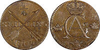 1/4 Skilling SWEDEN Gustaf IV Adolf Copper 1806  Avesta mint aUnc KM# 564 (722) Uncertified