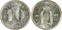 SWEDEN Oscar II (1872-1907) Silver 1897 EB 10 Ore AU/UNC SCARCE KM# 755 (454)