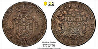 Angola Angola Maria I Silver 1796 8 Macutas Mintage-25,000 PCGS VF35 TOP GRADED KM34(9) -