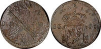 1 Öre Sweden Charles XI 1683  S.M.1st Year Mintage-336,000.46.3 mm KM# 264b (682) Uncertified