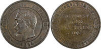 10 Centimes France Napoleon III Bronze 1854 (W)  Struck at Paris KM# M25 (678) Uncertified