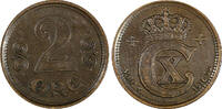 2 Øre Denmark Christian X Bronze 1916 VBP GJ  KM# 813.1 (21 715) Uncertified