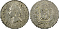 United Kingdom 25 Centavos Dominican Republic Copper-Nickel 1967 KM# 20a.1 (21 358) -