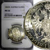 1 Florin AUSTRIA Franz Joseph I Silver 1860 A  NGC MS62 NICE TONING KM# 2219 (8)