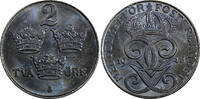 2 Öre Sweden Gustaf V Iron 1948  Choice Unc KM# 811 (852) Uncertified