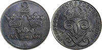 2 Öre Sweden Gustaf V Iron 1948  Choice Unc KM# 811 (853) Uncertified