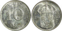10 Öre SWEDEN Gustaf V Silver 1936 G  Variety : Long 6 UNC KM# 780 (21 898) unz
