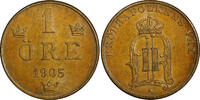 Sweden 1905 Öre Sweden Oscar II Bronze extra Large letters GEM BU COIN KM# 750 (21 929) -