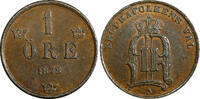 Sweden 1 Öre Sweden Oscar II Bronze 1878 Large letters aUNC KM# 745 (21 927) -