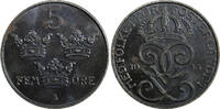5 Öre Sweden Gustaf V Iron 1944  WWII Issue Choice UNC KM# 812 (21 940) unz