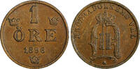 1 Öre Sweden Oscar II Bronze 1896  Extra Large letters UNC KM# 750 (21 930) unz