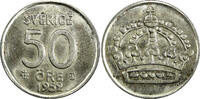 Sweden Gustaf VI Silver 1952 TS 50 Ore 1st Year Type KEY DATE UNC KM# 825 (005) unz