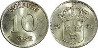 10 Öre SWEDEN Gustaf V Silver 1931 G  BU TONED KM# 780 (21 905) Uncertified