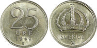 25 Öre Sweden Gustaf V Silver 1943 G  1stYear Type GEM BU COIN KM# 816 (22 029) Uncertified