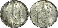 10 Öre SWEDEN Gustaf V Silver 1935 G  UNC Toned KM# 780 (21 899) unz