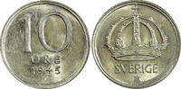 10 Öre Sweden Gustaf V (1907-1950) Silver 1945 G  UNC KM# 813 (22 065) unz