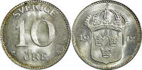 10 Öre Sweden Gustaf V (1907-1950) Silver 1942 G  Last Year GEM BU KM# 780 (078) Uncertified