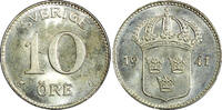 10 Öre Sweden Gustaf V (1907-1950) Silver 1941 G  GEM BU KM# 780 (22 082) Uncertified