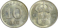 10 Öre Sweden Gustaf V (1907-1950) Silver 1938 G  UNC KM# 780 (22 075) unz