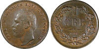 Sweden Bronze Sweden Carl XV Adolf 1870 1 Ore Choice UNC Condition KM# 705 (21 998) -