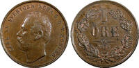 Bronze Sweden Carl XV Adolf  1872 L.A. 1 Ore UNC Condition KM# 705 (999) unz