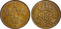 1 Öre 1935 SWEDEN Gustaf V Bronze 1921  BU Condition KM# 777.2 (21 920) Uncertified