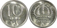10 Öre 1950 Sweden Gustaf V (1907-1950) Silver 1950  GEM BU KM# 813 (22 057) Uncertified