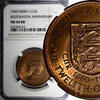Jersey 1/12 Shilling Jersey Elizabeth II Bronze 1960 NGC MS65 RB Nice Toned KM# 23 (12) -